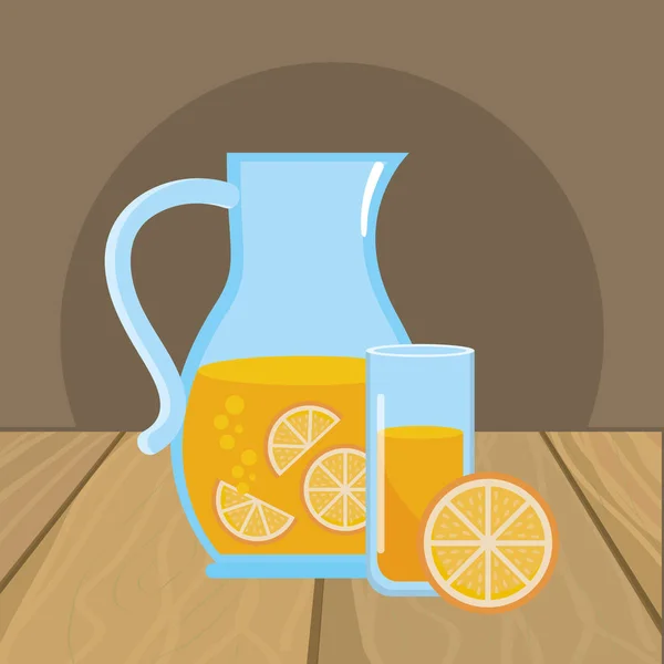 İzole turuncu meyve suyu tasarım vektör — Stok Vektör