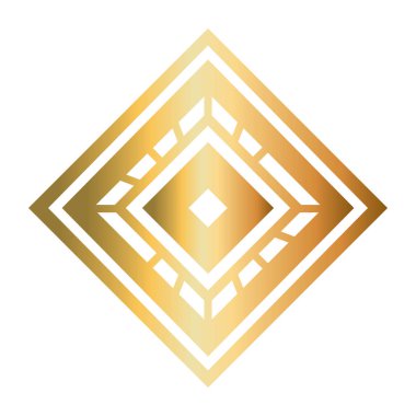 İzole art deco şekil tasarımı