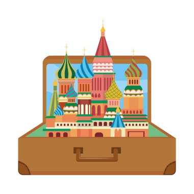 Moskova tasarım vektör illüstrasyon Saint Basil Katedrali