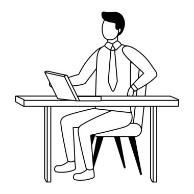 İş adamı avatar karikatür tasarım vector Illustrator