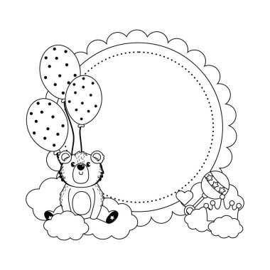 Bebek duş tasarımı için yalıtılmış etiket