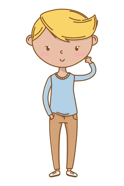 Teenager boy cartoon design vector illustrator — Stock Vector