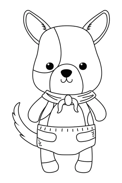 Samostatný design kreslených dětských psů — Stockový vektor