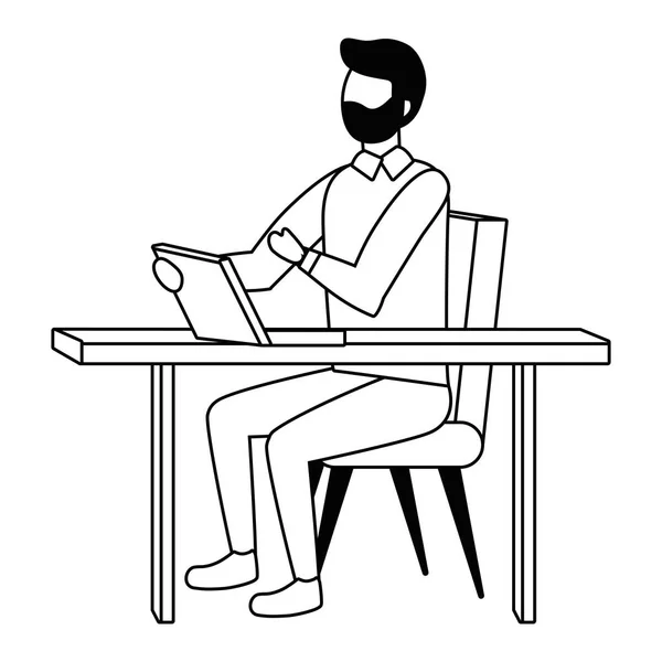 İş adamı avatar karikatür tasarım vector Illustrator — Stok Vektör