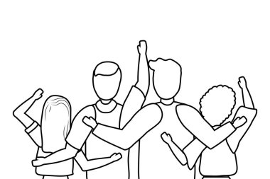 Tasarım ardında görülen kadın ve adam avatarları