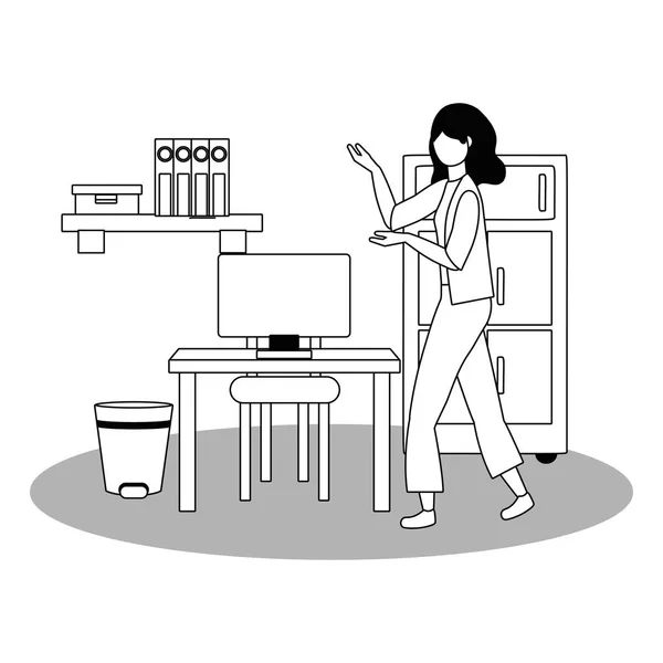 Organizační žena avatar kreslený návrhový vektor ilustrátor — Stockový vektor