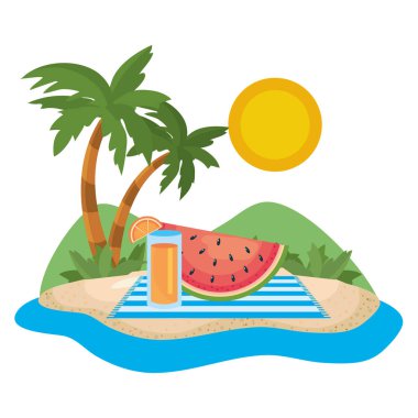 Yaz sezonu tasarım palmiye ağacı