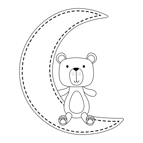 Illustration vectorielle de dessin animé ours en peluche — Image vectorielle