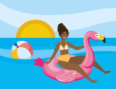 Yaz mayo tasarımı ile kız