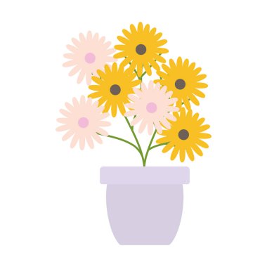 seramik çömlek dekorasyon ayçiçeği bahçe