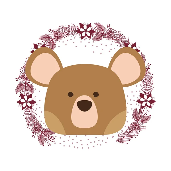 Bear only face — Stock Vector