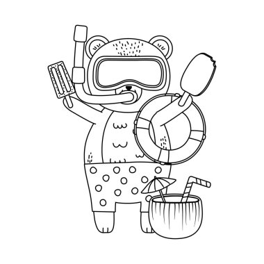 Relax illüstrasyon karikatür vektör yaz