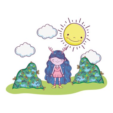 alanda sevimli küçük peri