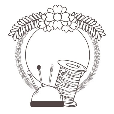 İğne ve terzi dükkanı tasarımı iplik