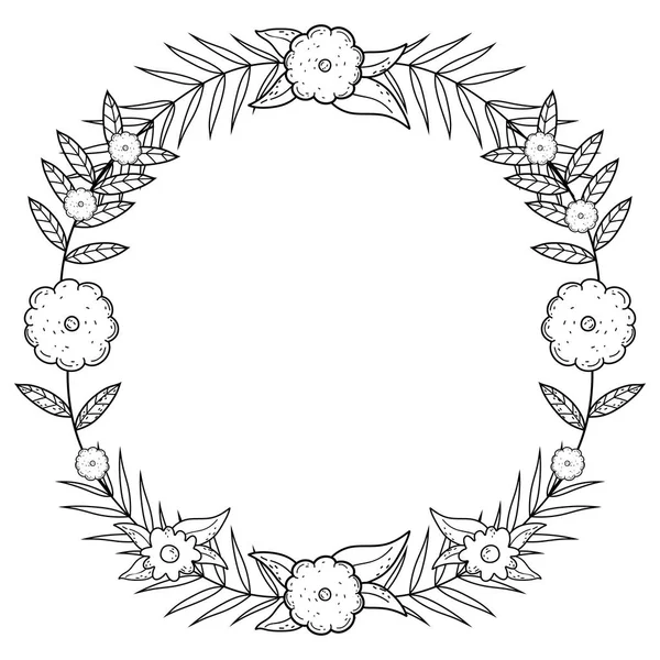 Isolato ornamento fiori disegnare disegno — Vettoriale Stock