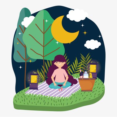 parkta gençler piknik