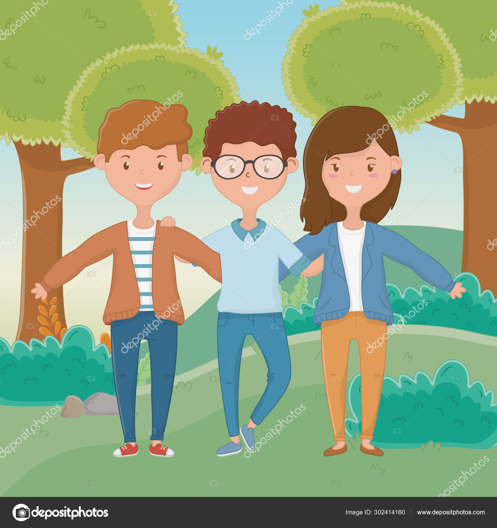Girl And Boys Friendship Design Stock Vector Image By C Stockgiu