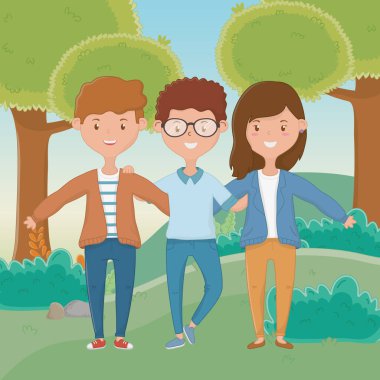 Kız ve Erkek Dostluk tasarım