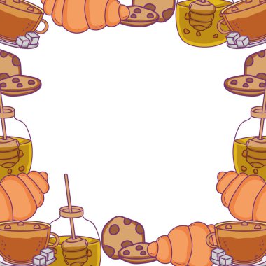 Isolated bakery frame design vector illustration