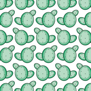 Kaktüs bitkileri egzotik desen arka planı