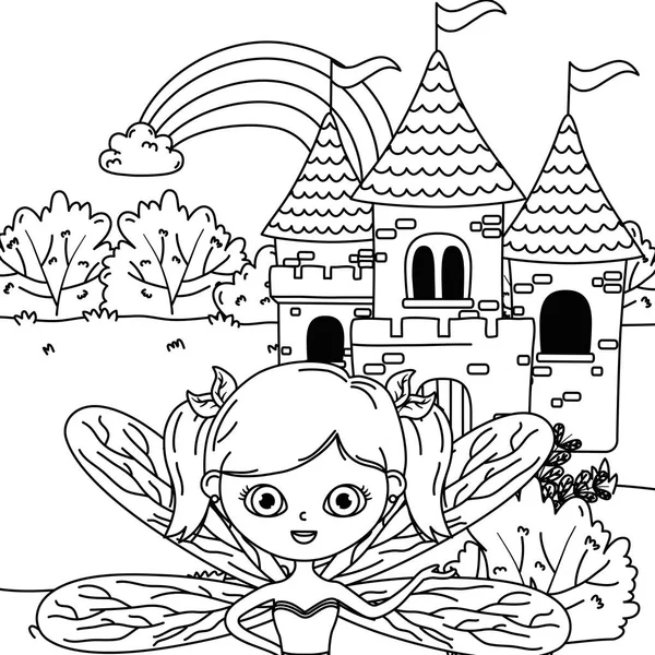 Fairy cartoon of fairytale design — Stock Vector