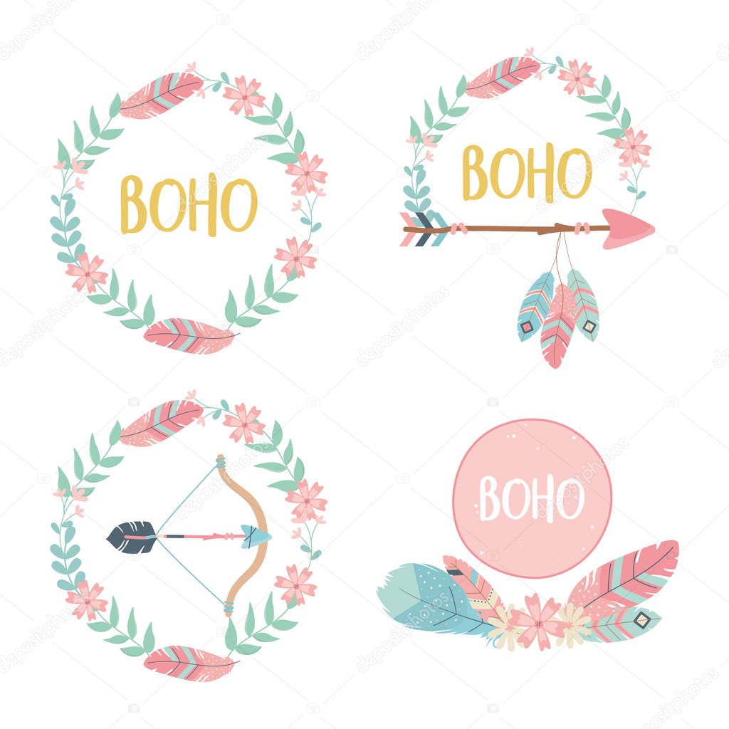 set of decorations boho style