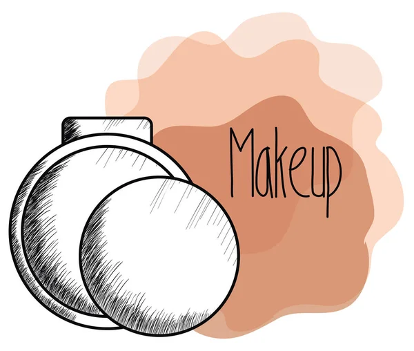Rouge Make-up Zeichensymbol — Stockvektor