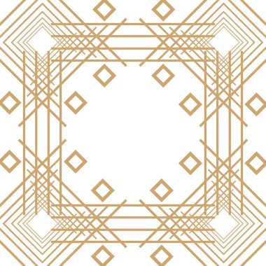 İzole art deco çerçeve tasarımı