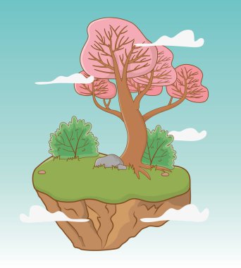 Soyut ve mevsimlik ağaç tasarımı