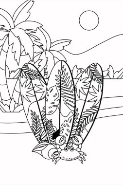 Yaz ve tatil simgesi set tasarım