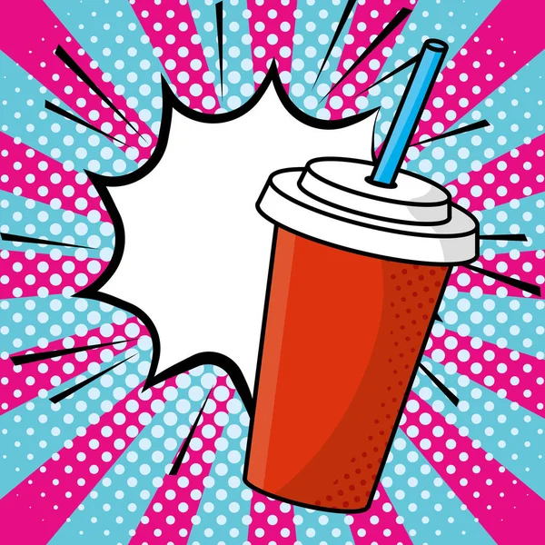 Soda taza de papel vector ilustración — Archivo Imágenes Vectoriales