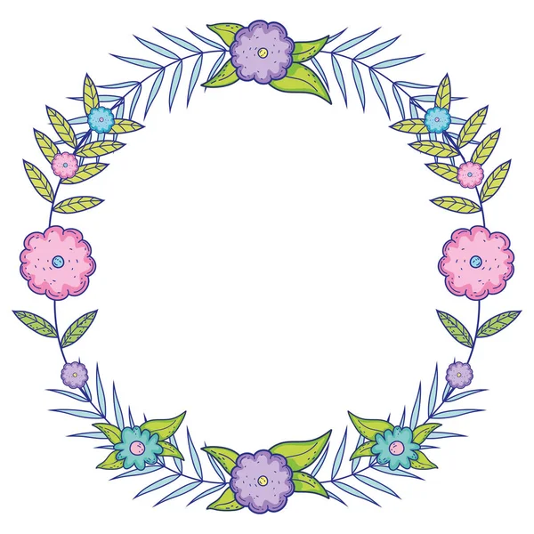 Illustration de dessin vectoriel de fleurs ornementales isolées — Image vectorielle