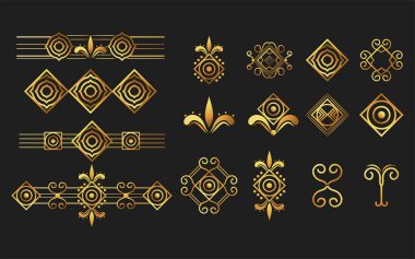 siyah arkaplan sanat deco çerçeveleri