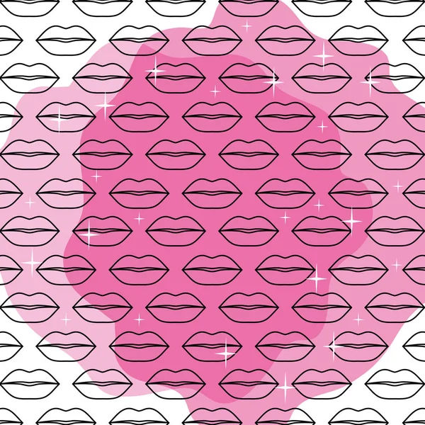 Female lips sensuality pattern background — стоковый вектор