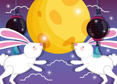 tavşan mutlu ay festivali görüntü