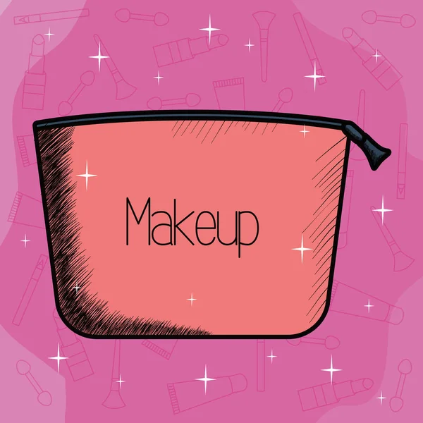 Make up bag container icon — Stok Vektör