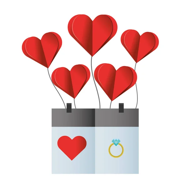 Dia dos namorados desenhos animados coração — Vetor de Stock