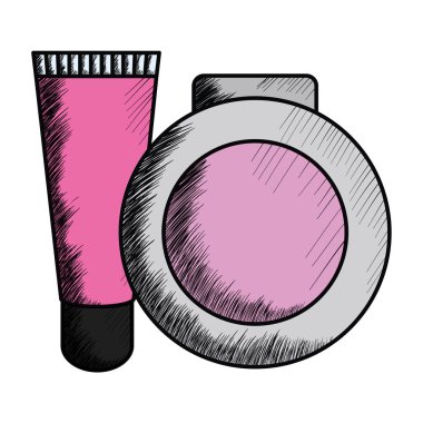 allık ve parlak makyaj