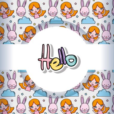 Desen arka plan Merhaba