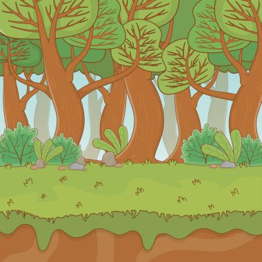 fairytale landscape scene natural icon
