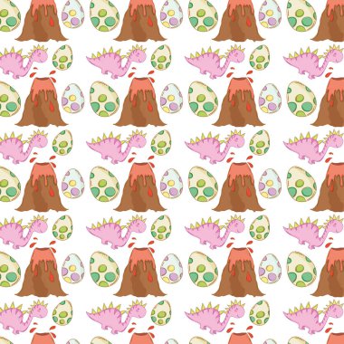 volcano prehistoric pattern background