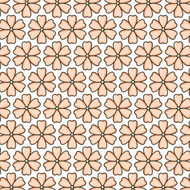 beautiful flowers garden decorative pattern