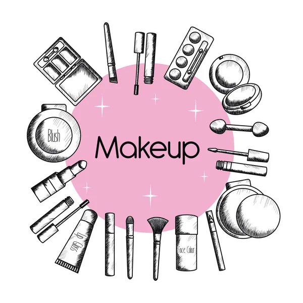 aksesuar çizimi makyaj seti