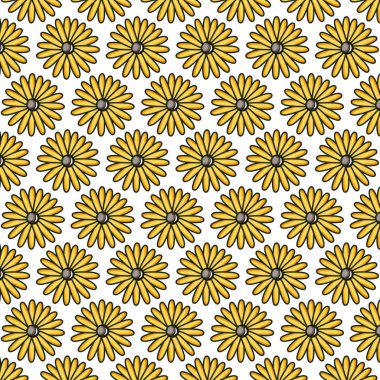 beautiful sunflowers garden decorative pattern