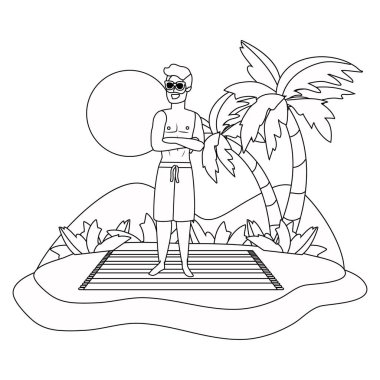 Yaz mayo tasarımı ile çocuk