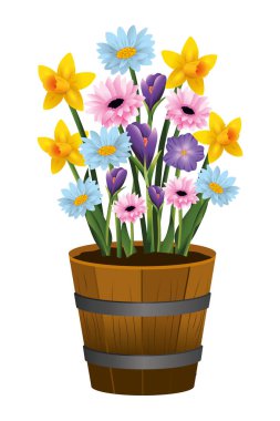 çiçek tropikal karikatür