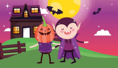 kostüm halloween görüntü ile çocuklar