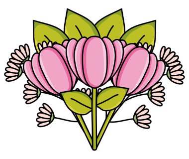 roses flowers bouquet decorative icon