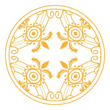 İzole art deco şekil tasarımı