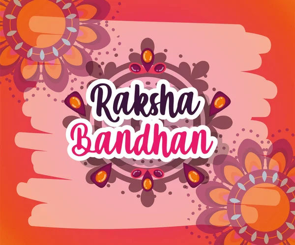 Mutlu raksha bandhan poster tasarımı — Stok Vektör